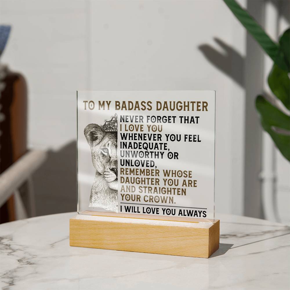 (ALMOST SOLD OUT) Gift for Daughter - Never forget I Love You - Plaque