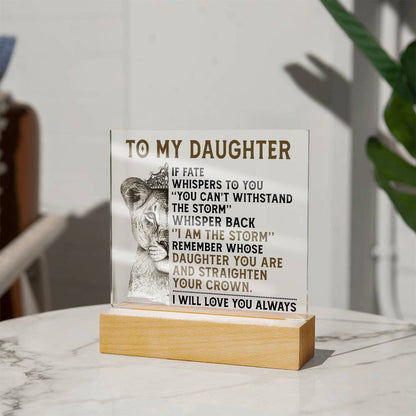 (ALMOST SOLD OUT) Gift for Daughter - I AM THE STORM - Plaque