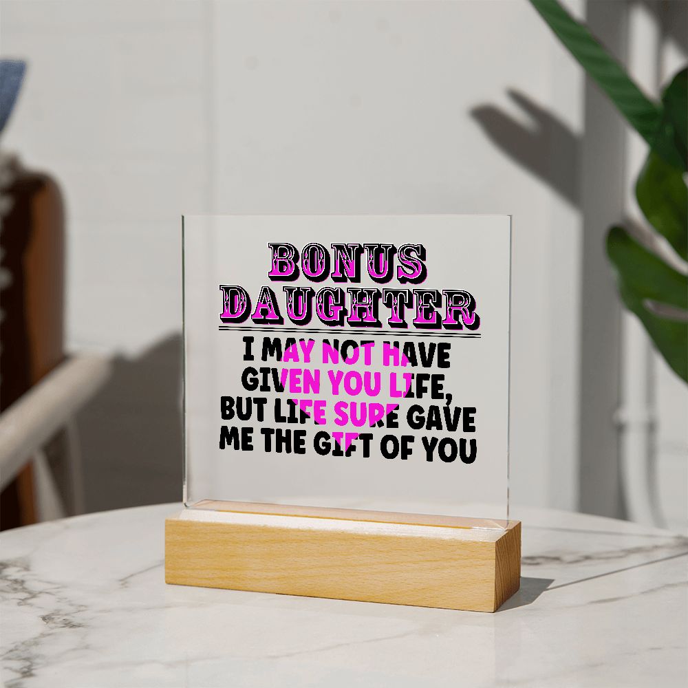 Bonus Daughter Gift Plaque