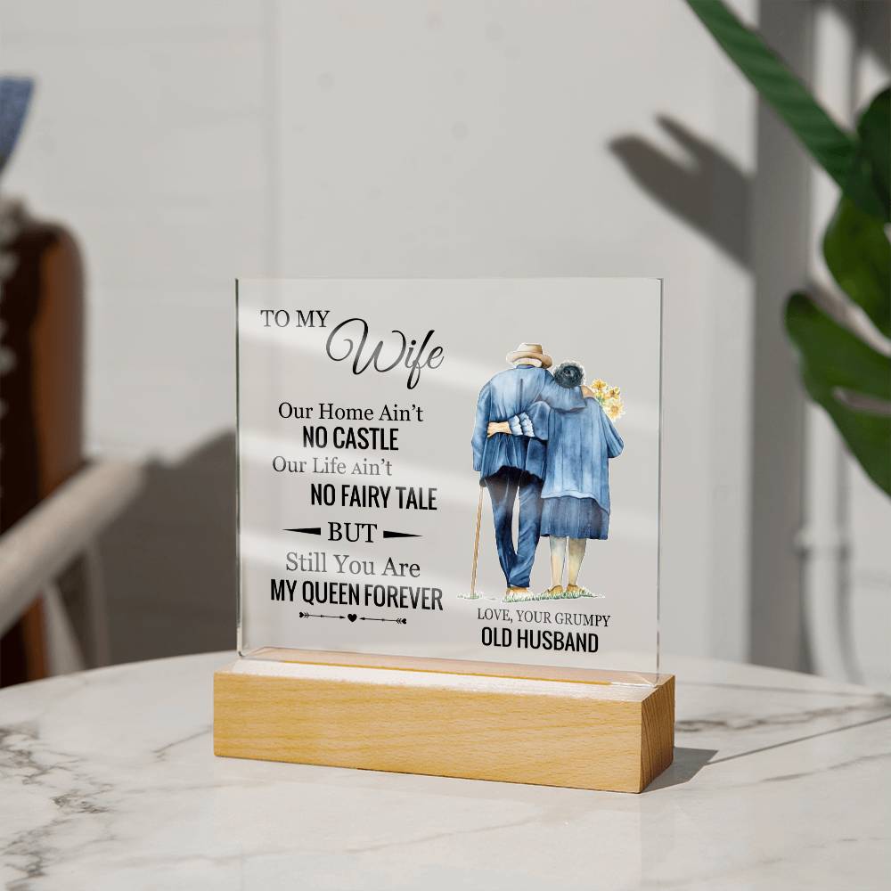 Gift for Wife - You are my queen forever plaque
