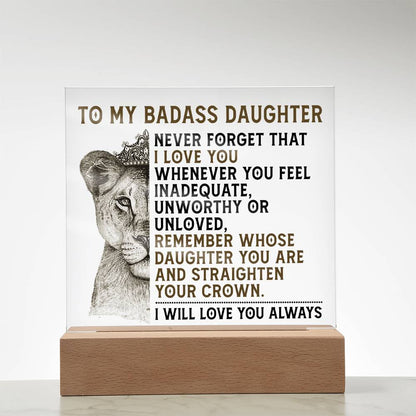(ALMOST SOLD OUT) Gift for Daughter from Mom / Dad - I Will Always Love You - Plaque