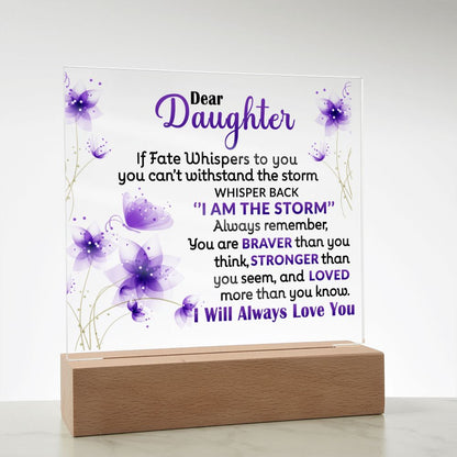 Keepsake Gift for Daughter - I AM THE STORM - Plaque