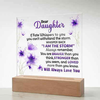 Keepsake Gift for Daughter - I AM THE STORM - Plaque
