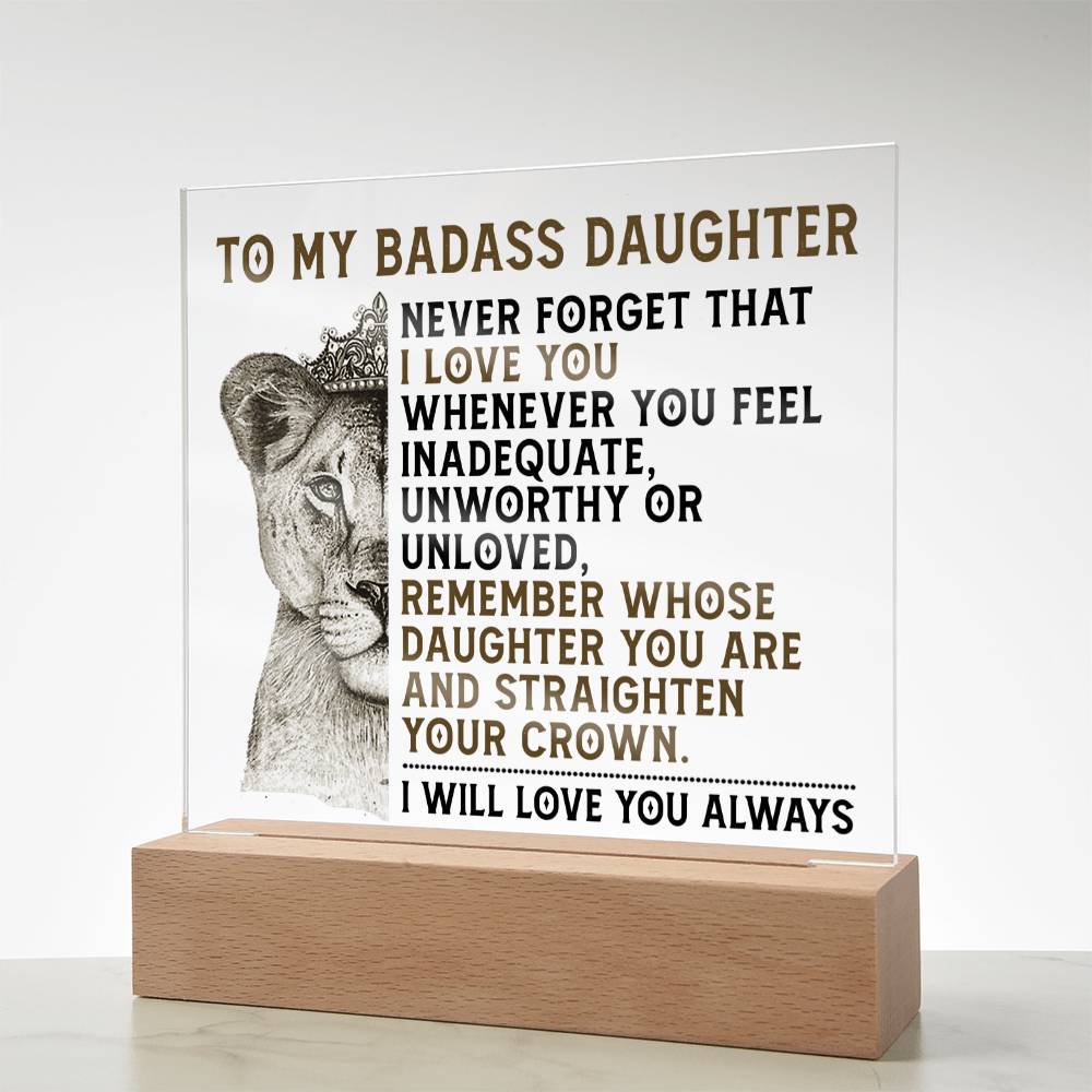 (ALMOST SOLD OUT) Gift for Daughter from Mom / Dad - I Will Always Love You - Plaque - TFG