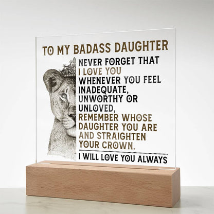 (ALMOST SOLD OUT) Gift for Daughter from Mom / Dad - I Will Always Love You - Plaque