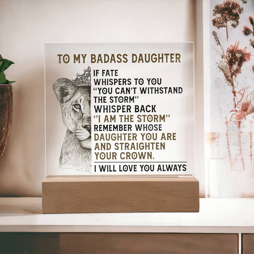 Empowering Gift for Daughter - "I AM THE STORM " - Plaque - TFG