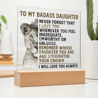 (ALMOST SOLD OUT) Gift for Daughter - Never forget I Love You - Plaque