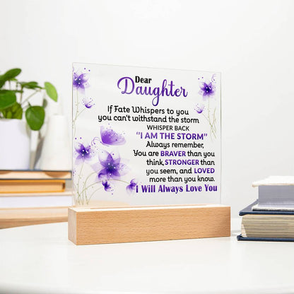 Keepsake Gift for Daughter - I AM THE STORM - Plaque