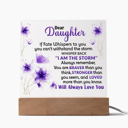 Keepsake Gift for Daughter - I AM THE STORM - Plaque
