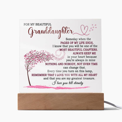 Heartfelt Keepsake Gift for Granddaughter - Lamp of Eternal Love - FGH