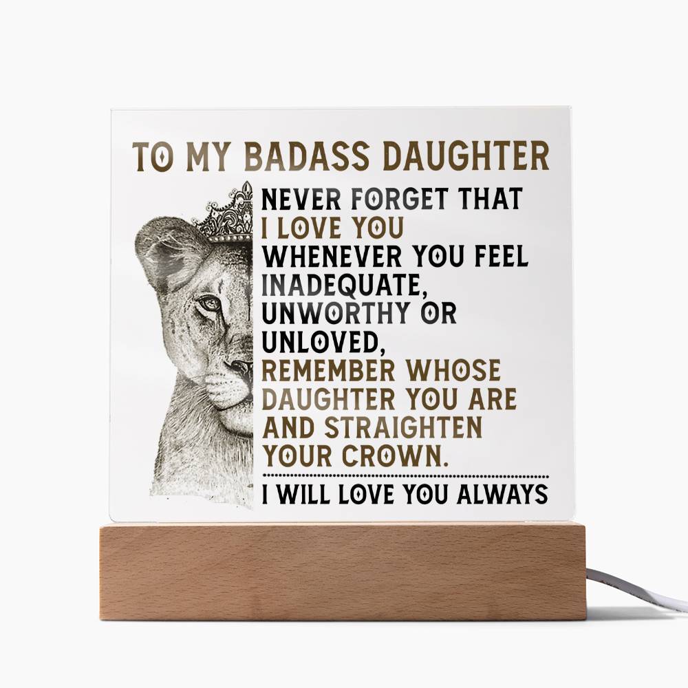 (ALMOST SOLD OUT) Gift for Daughter from Mom / Dad - I Will Always Love You - Plaque