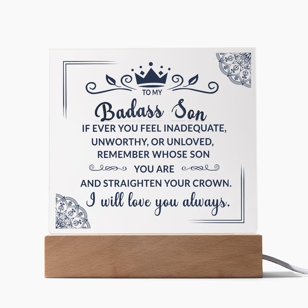 Keepsake Gift for Son - Crown Plaque
