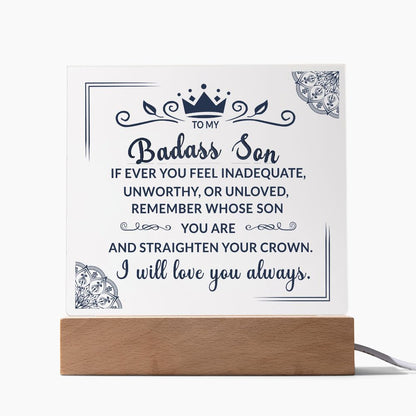 Keepsake Gift for Son - Crown Plaque