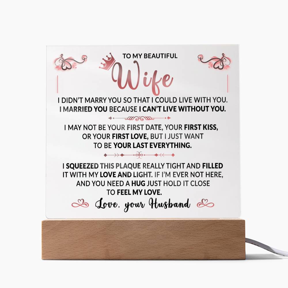(ALMOST SOLD OUT) Gift for Wife - Plaque