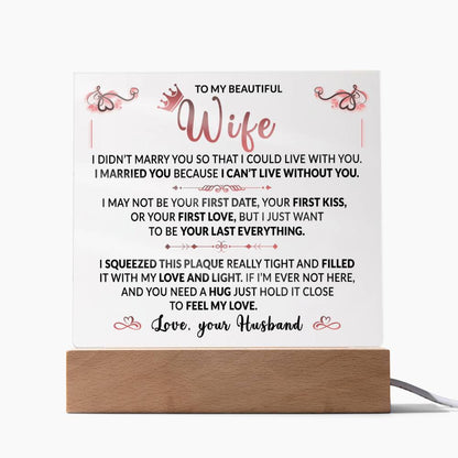 (ALMOST SOLD OUT) Gift for Wife - Plaque