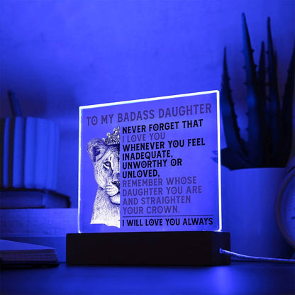 (ALMOST SOLD OUT) Gift for Daughter - Never forget I Love You - Plaque