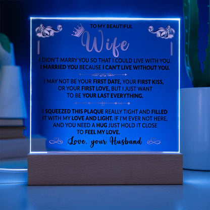 (ALMOST SOLD OUT) Gift for Wife - Plaque