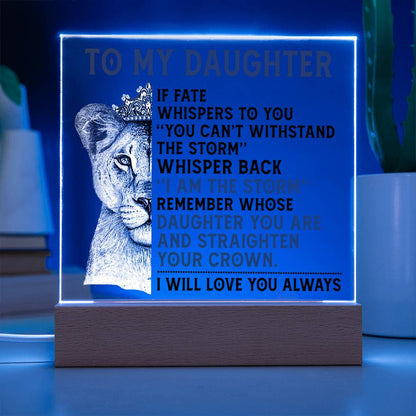 (ALMOST SOLD OUT) Gift for Daughter - I AM THE STORM - Plaque