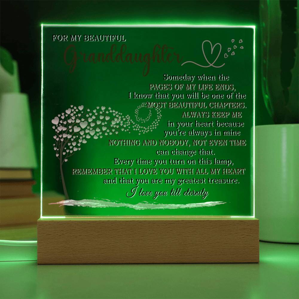 Heartfelt Keepsake Gift for Granddaughter - Lamp of Eternal Love - FGH