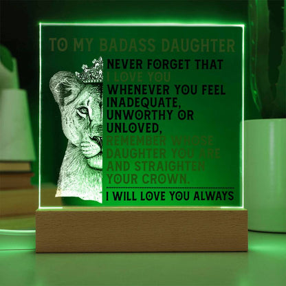 (ALMOST SOLD OUT) Gift for Daughter - Never forget I Love You - Plaque