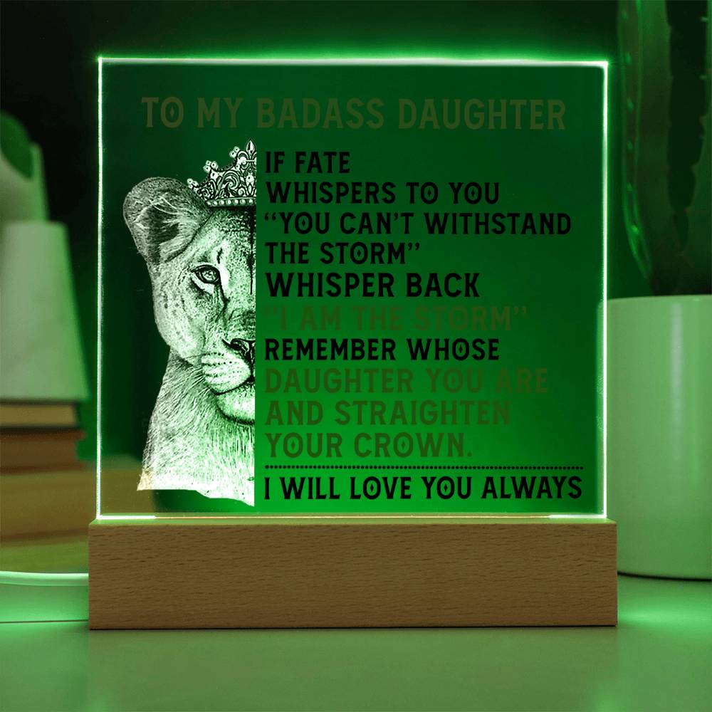 Empowering Gift for Daughter - "I AM THE STORM " - Plaque - TFG