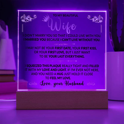 (ALMOST SOLD OUT) Gift for Wife - Plaque