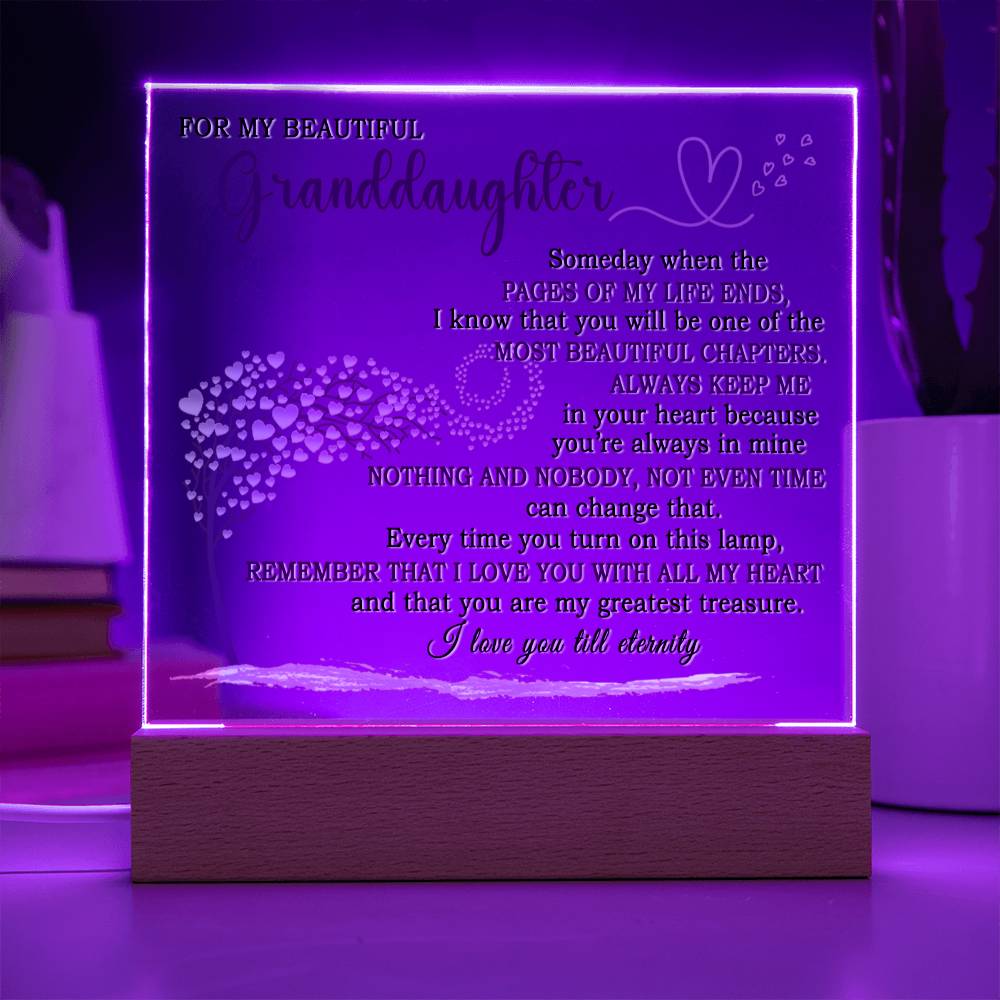 Heartfelt Keepsake Gift for Granddaughter - Lamp of Eternal Love - FGH