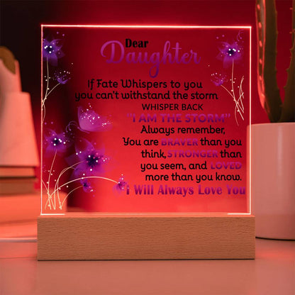 Keepsake Gift for Daughter - I AM THE STORM - Plaque