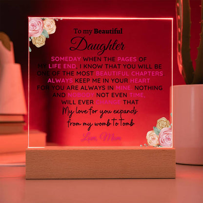 (ALMOST SOLD OUT) Keepsake Gift for Daughter from Mom - Chapters Plaque