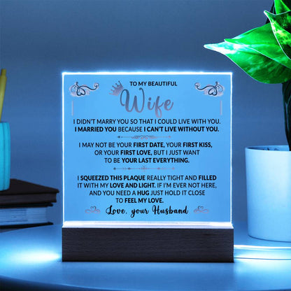 (ALMOST SOLD OUT) Gift for Wife - Plaque