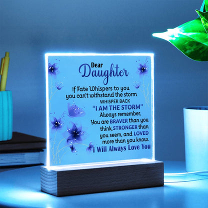 Keepsake Gift for Daughter - I AM THE STORM - Plaque