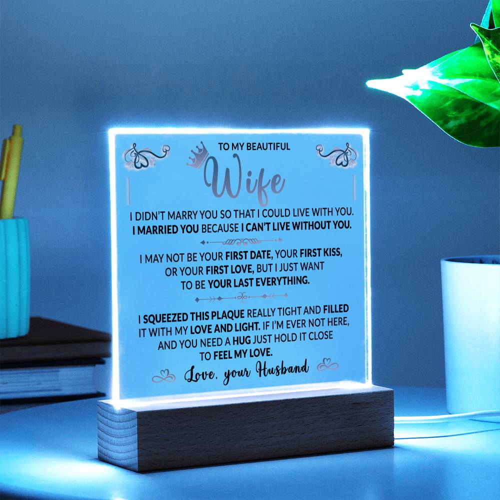 (ALMOST SOLD OUT) Gift for Wife - Plaque