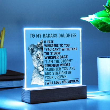 Empowering Gift for Daughter - "I AM THE STORM " - Plaque - TFG