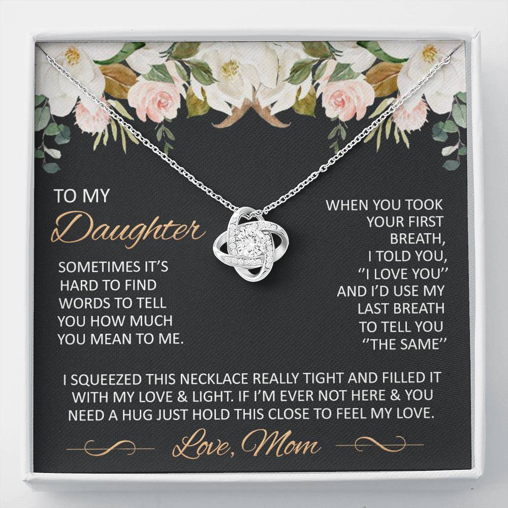 Gift for Daughter from Mom - Mother Daughter Necklace -  Special Mother-Daughter Gifts  - close- TFG