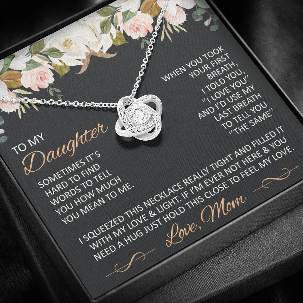 Gift for Daughter from Mom - Mother Daughter Necklace -  Special Mother-Daughter Gifts  - close- TFG
