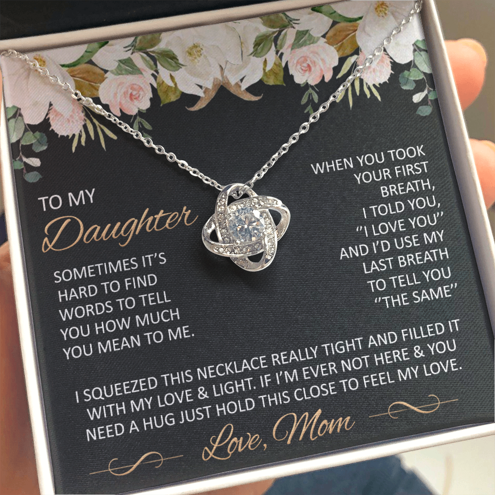 (FREE EARRINGS WORTH $30 TODAY ONLY) Gift for Daughter from Mom - Just hold this close to feel my love - TFG