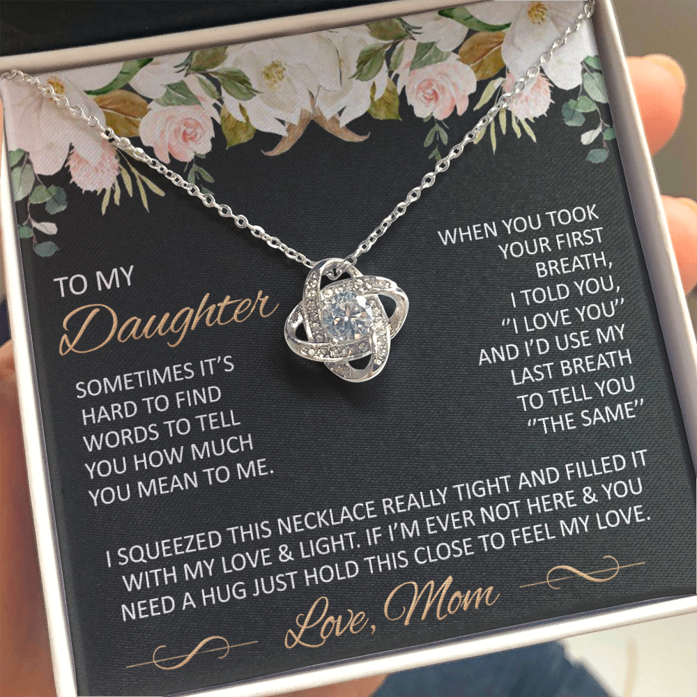 Gift for Daughter from Mom - Mother Daughter Necklace -  Special Mother-Daughter Gifts  - close- TFG