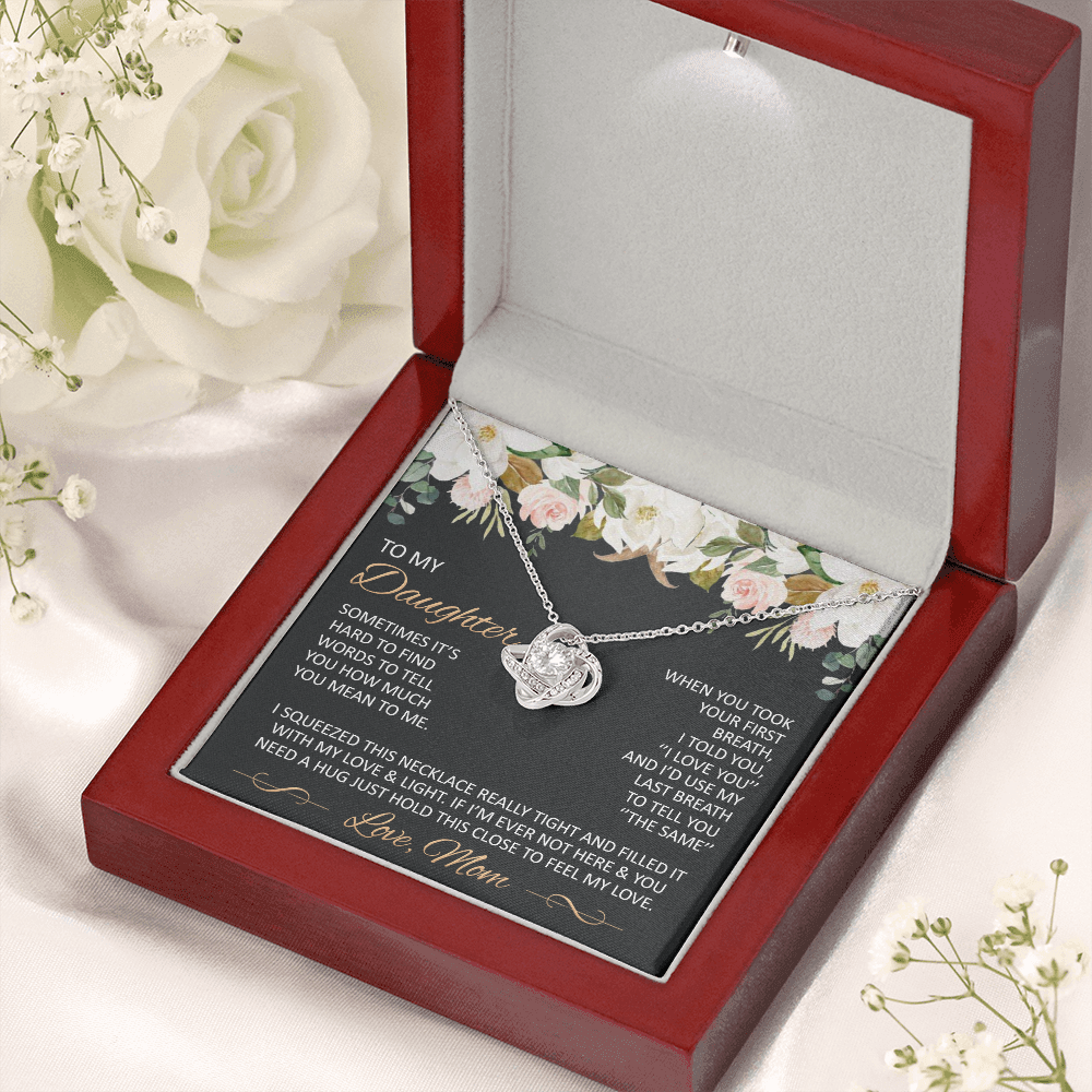 Gift for Daughter from Mom - Mother Daughter Necklace -  Special Mother-Daughter Gifts  - close- TFG