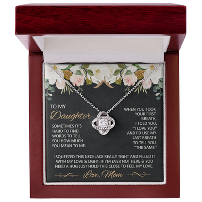 Gift for Daughter from Mom - Mother Daughter Necklace -  Special Mother-Daughter Gifts  - close- TFG