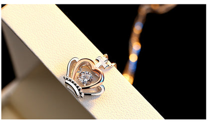 Gift For Wife My Queen Forever Crown Necklace