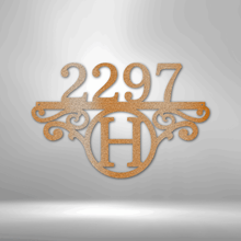 Load image into Gallery viewer, Initial Address Monogram - Steel Sign
