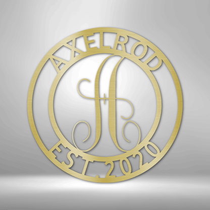 Family Name - Steel Sign