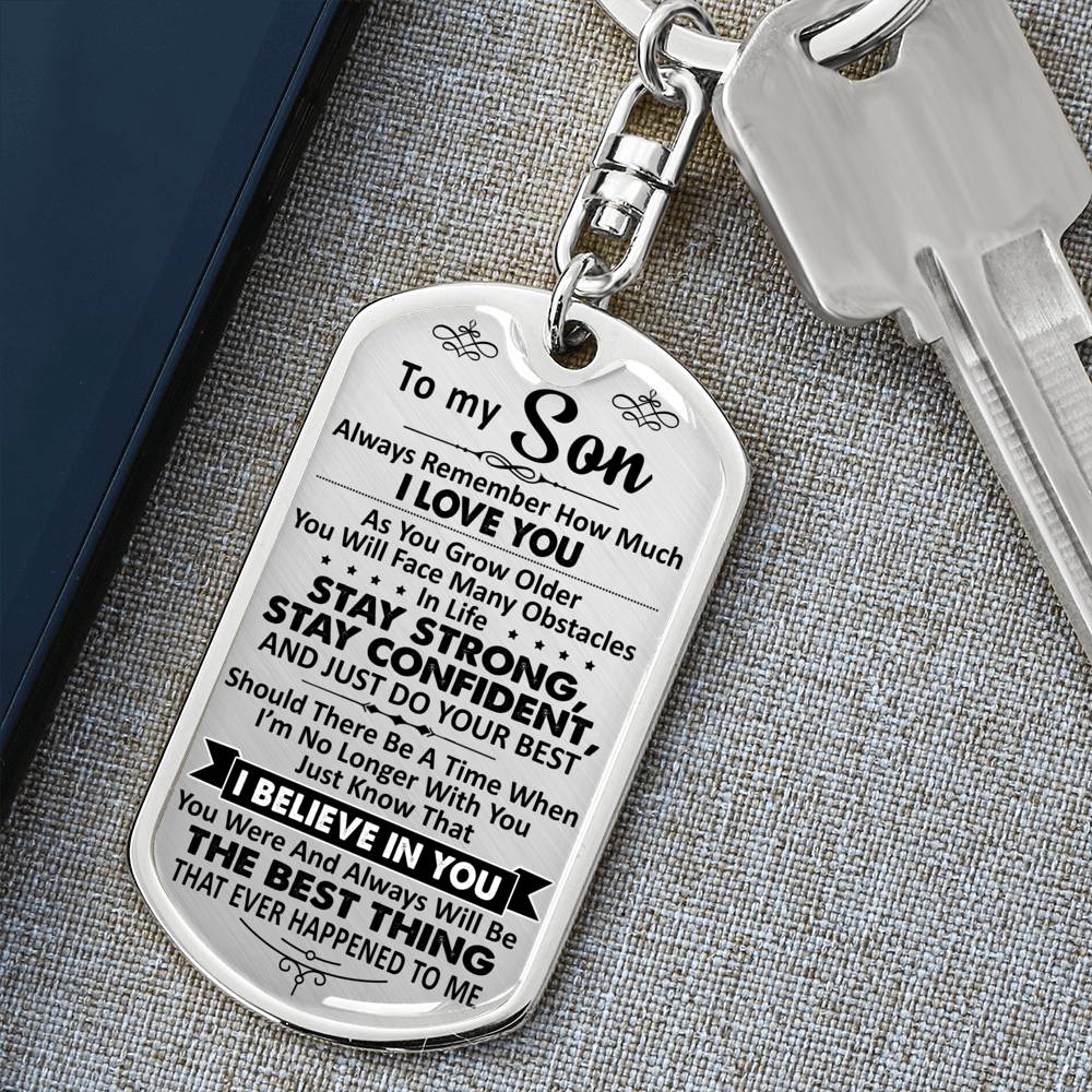 Keepsake Gift for Son Keychain - I believe in you