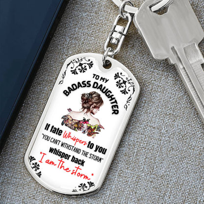Empowering Keepsake for Daughter - I Am the Storm Keychain - Limited Stock Available - TFG