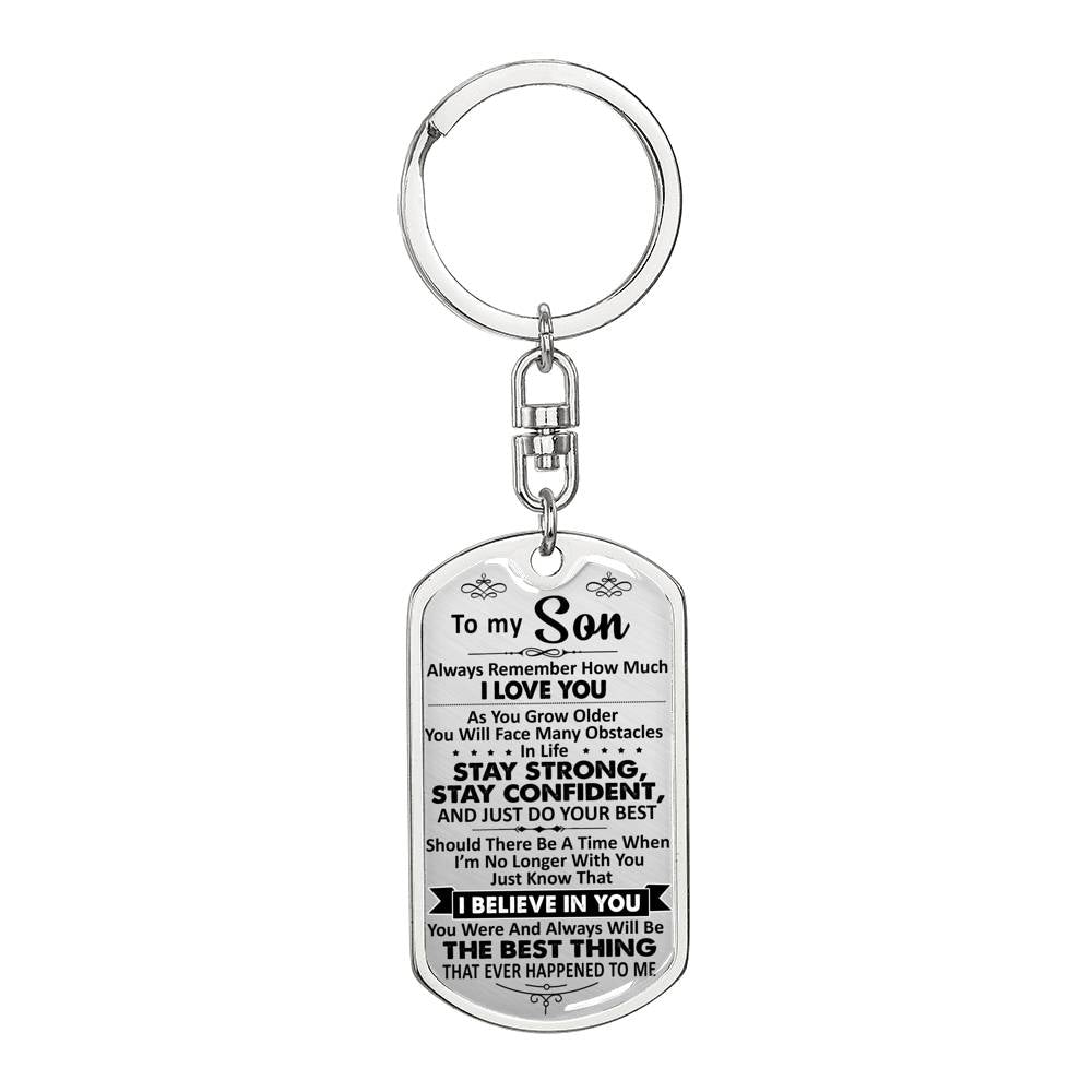 Keepsake Gift for Son Keychain - I believe in you