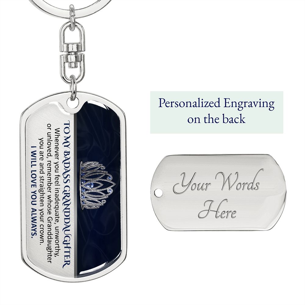 (ALMOST SOLD OUT) Keepsake for  Granddaughter Keychain - LIMITED QUANTITIES AVAILABLE - TFGN