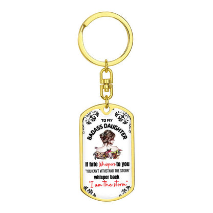 Empowering Keepsake for Daughter - I Am the Storm Keychain - Limited Stock Available - TFG