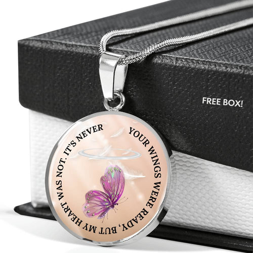 Remembrance Necklace Your Wings Were Ready