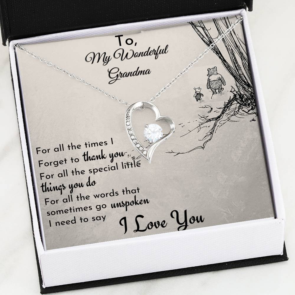 To My Wonderful Grandma (Personalize) | Mothers Day Gift For Grandma | Grandma Mother's Day Gift | Grandmother Gift | 'For All The..' Necklace |