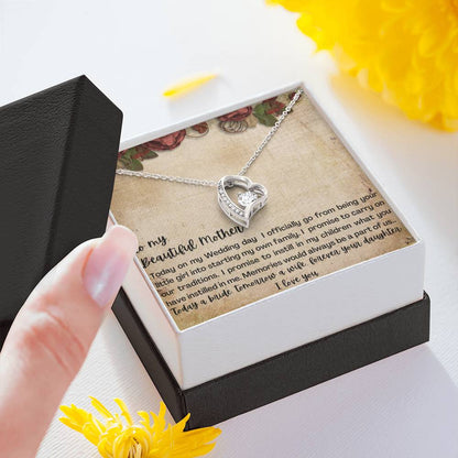 Mother of the bride gift from daughter | Mother of the bride gift from bride | Mother of bride necklace |  Letter to mother of bride | Gift for mom from Bride